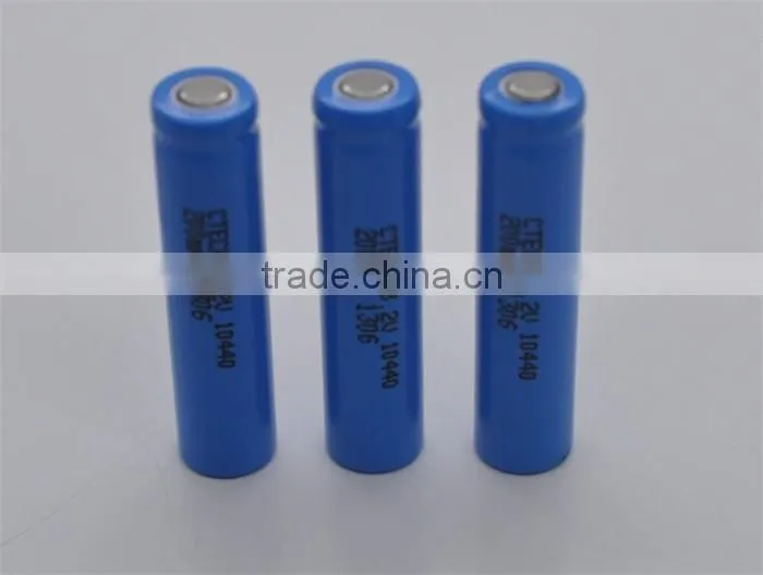 3.2V IFR10440 AAA size lithium battery LiFePo4 type rechargeable cell