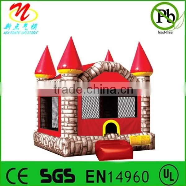 Playground inflatable castle bouncer, inflatable camelot bouncy castle brown