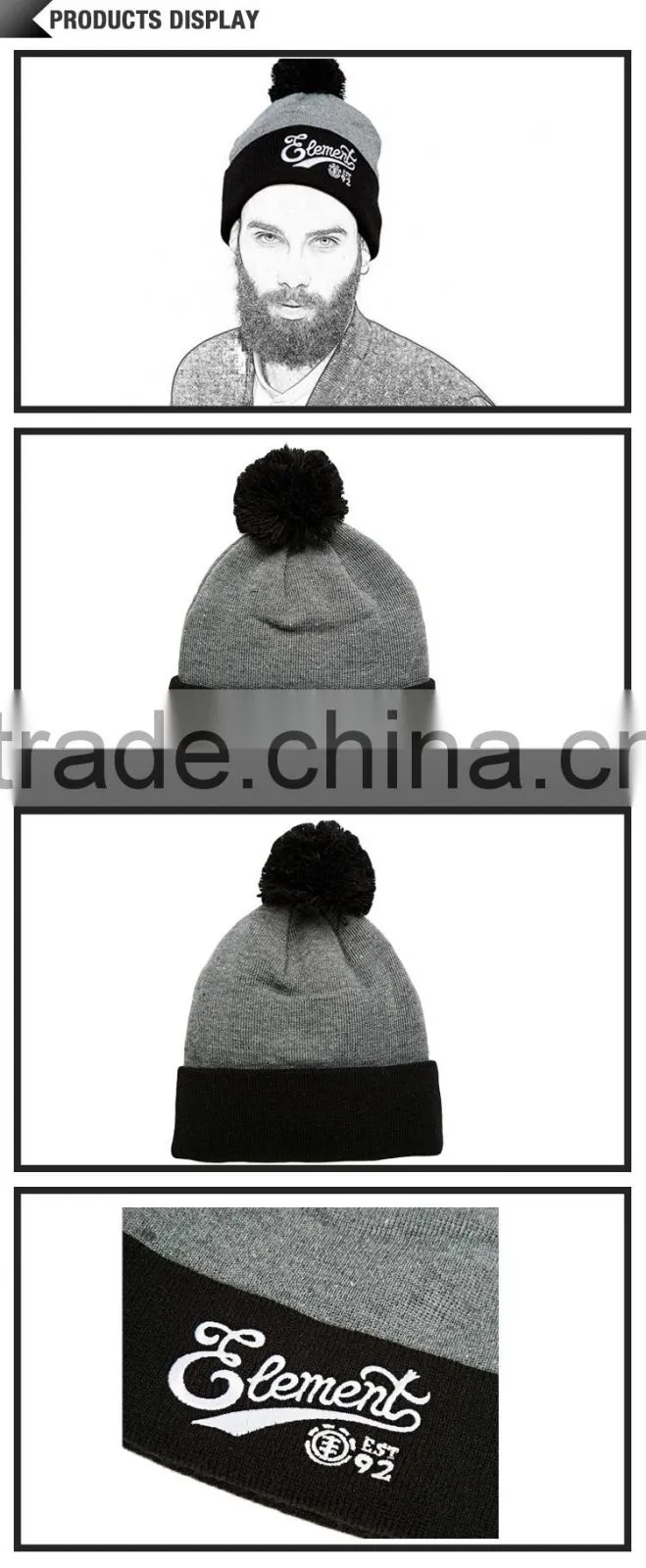 Guangjia cap new arrival woolen 3D embroidery hat made in china