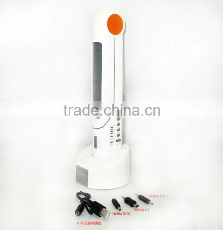 Amazing multifunction hand crank dynamo solar table lamp