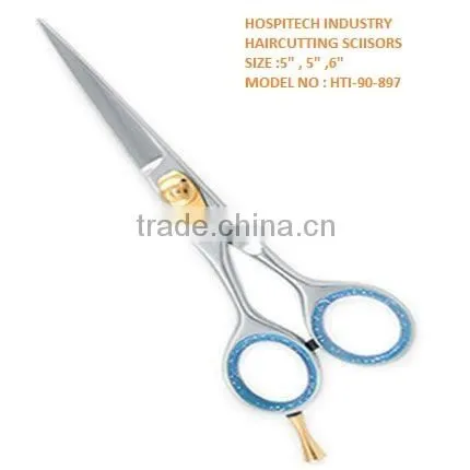 HOSPITECH HAIR BLACK COLOR HAIR CUT SCISSORS WITH PACKING POUCH