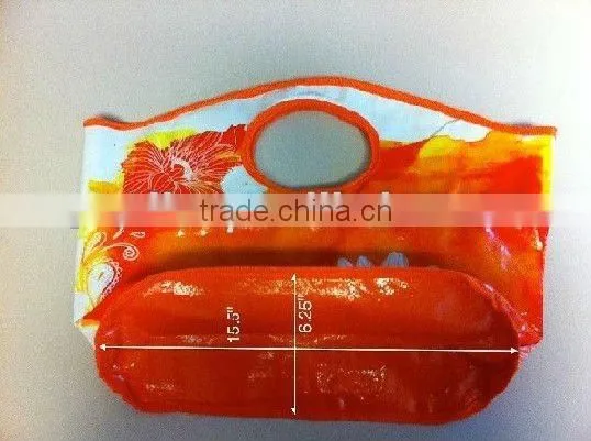 PP woven shopping bag with zipper closure