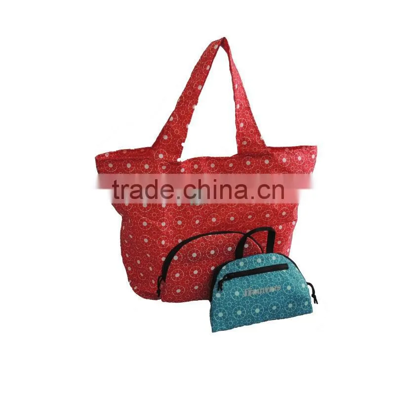 Large polyester foldable tote bag,shopping bag
