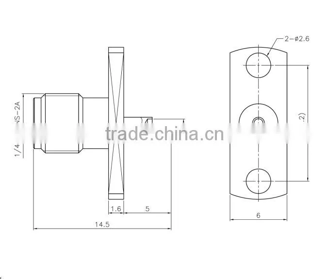 SMA Jack Female Straight Panel Receptacle Coaxial Connector