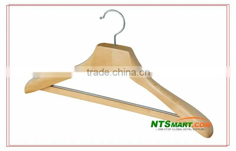 hotel guestroom wooden cloths hanger