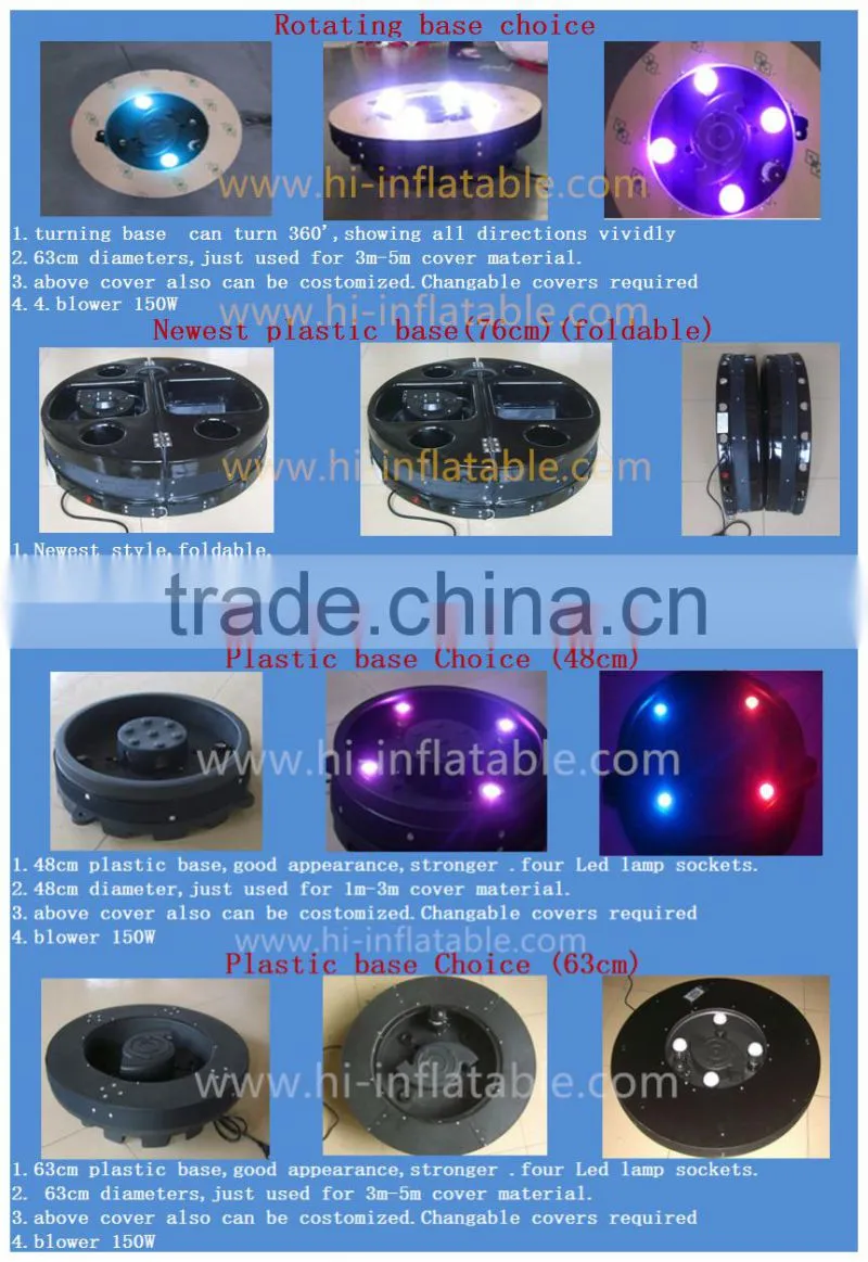 Factory outlet fashion show stage decorations inflatable tubewith LED lights