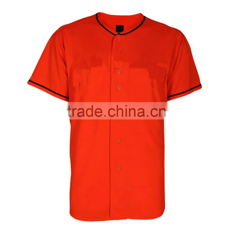 100% polyester custom short sleeve club baseball jersey