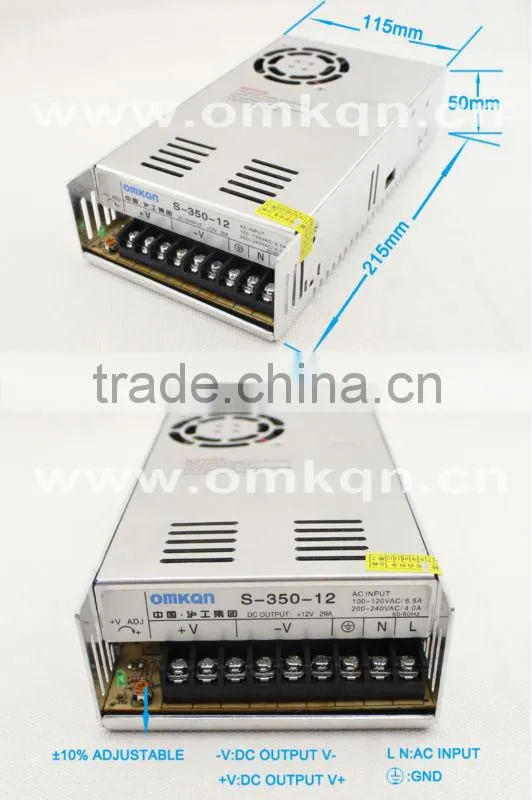 CE constant voltage dimmable led driver switching power supply 12v 350w S-350-12