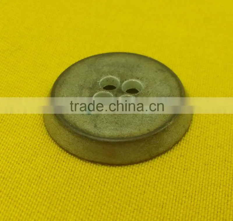 4 Holes Metal Button in Brass Silver Color --- MS1412