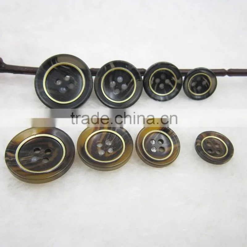 Sedex Audited Factory 2 Pillar Polyester Horn Button, Resin Horn Button