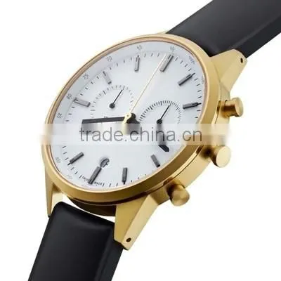 Business fashion genuine leather wrist man watch