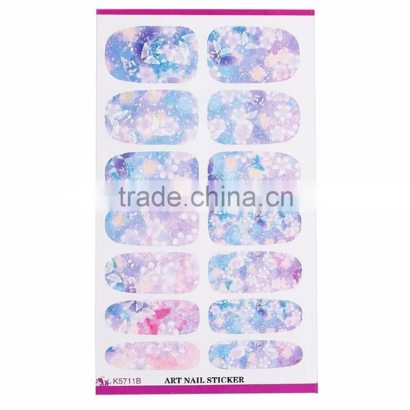 K5633 K5653 K5711B K5721B K5708B Nail Sticker Manicure Decor Decal Tools Rose Floral Butterfly Galaxy Patterns Water Transfers S