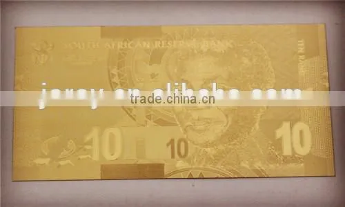 Gold plated banknotes South African Banknote