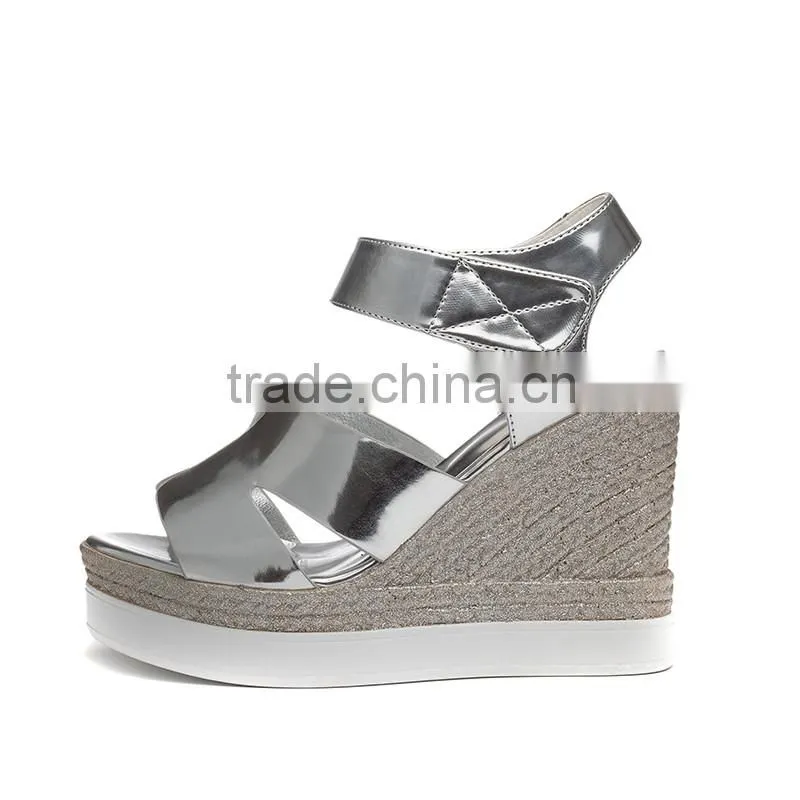 latest cheap silver wedges sandals for women