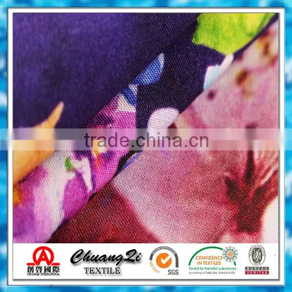 letter&flower rayon aberrant woven printing fabric for wholesale