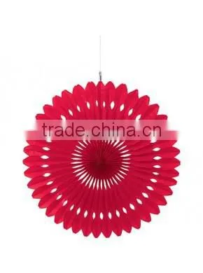 Hot sale !small lovely tissue paper fan for party wedding decorations