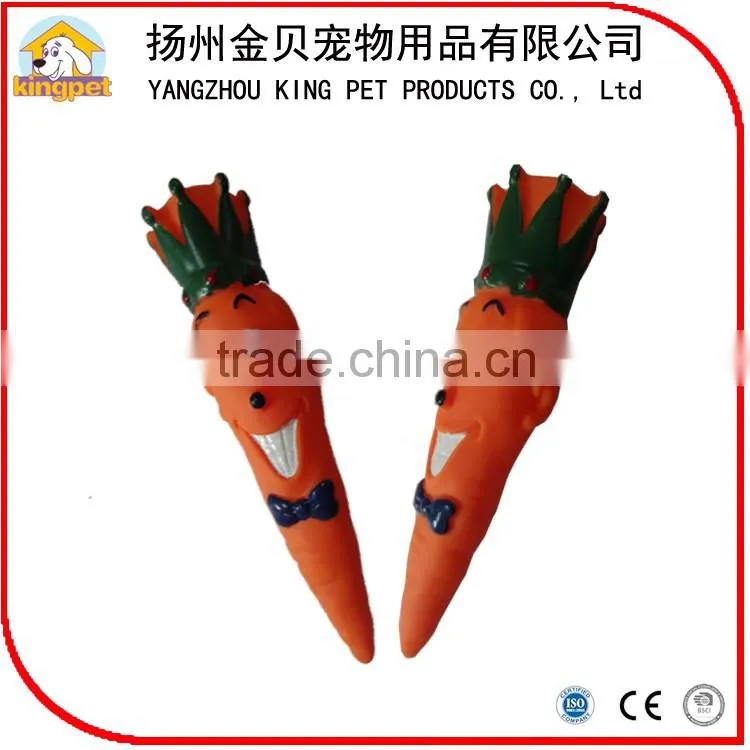 Customized design vegetable rubber squeaky toy for pets play