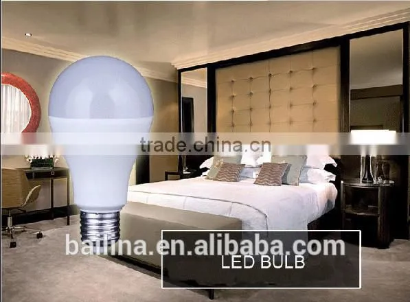 A60 shape luminum white house led bulb light b22, 7W high brightness led bulb lamps