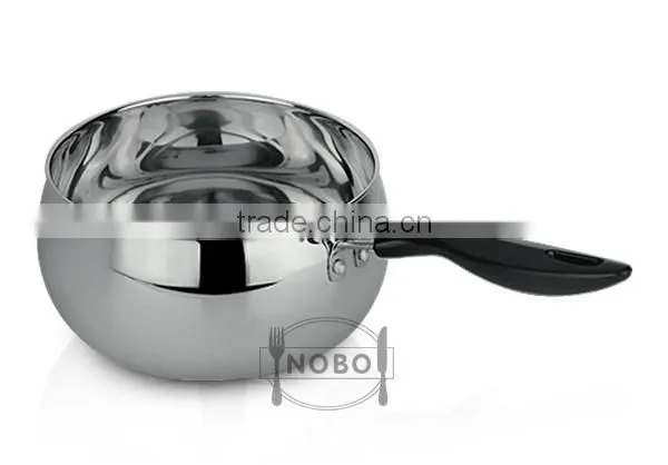 14/16/18cm Stainless Steel Milk Boiling Pot With Single Handle