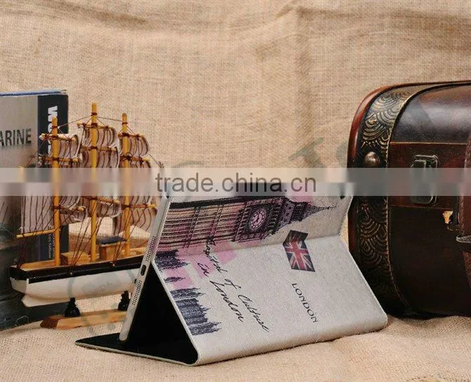 UK Big Ben Leather Case for iPad Mini,For iPad Mini Leather Case,Eiffel Tower/ Big Ben/ Triumphal Arch/Statue of Liberty
