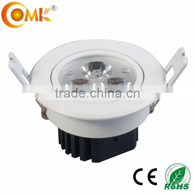 recessed adjustable Downlight Led 9W 220v AC warm white 3000k
