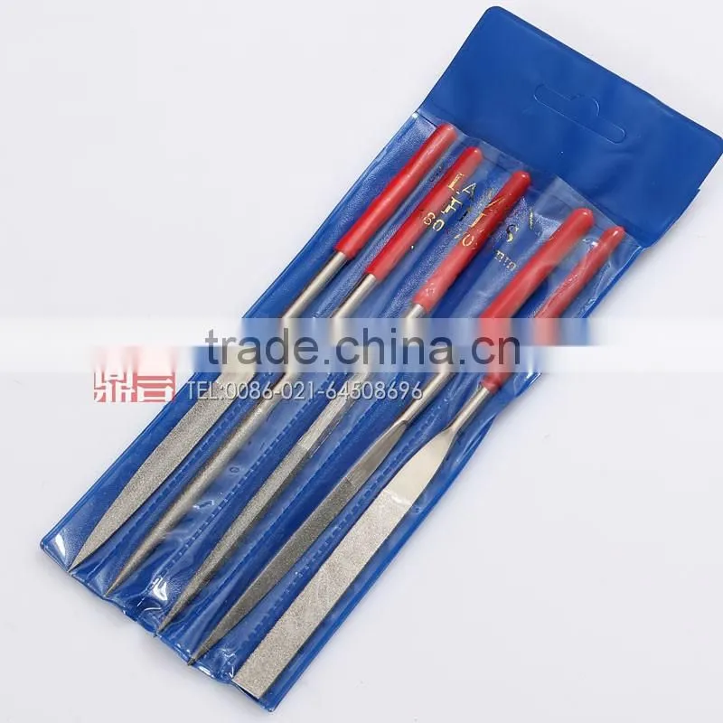 electroplated diamond needle files set three square file
