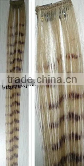alibaba china cheap blonde color synthetic hair attachment clip in hair piece