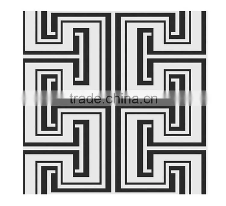 2016 printed pvc coated wallpaper, black modern geographic wall decal for designer , creative wall paper warehouse