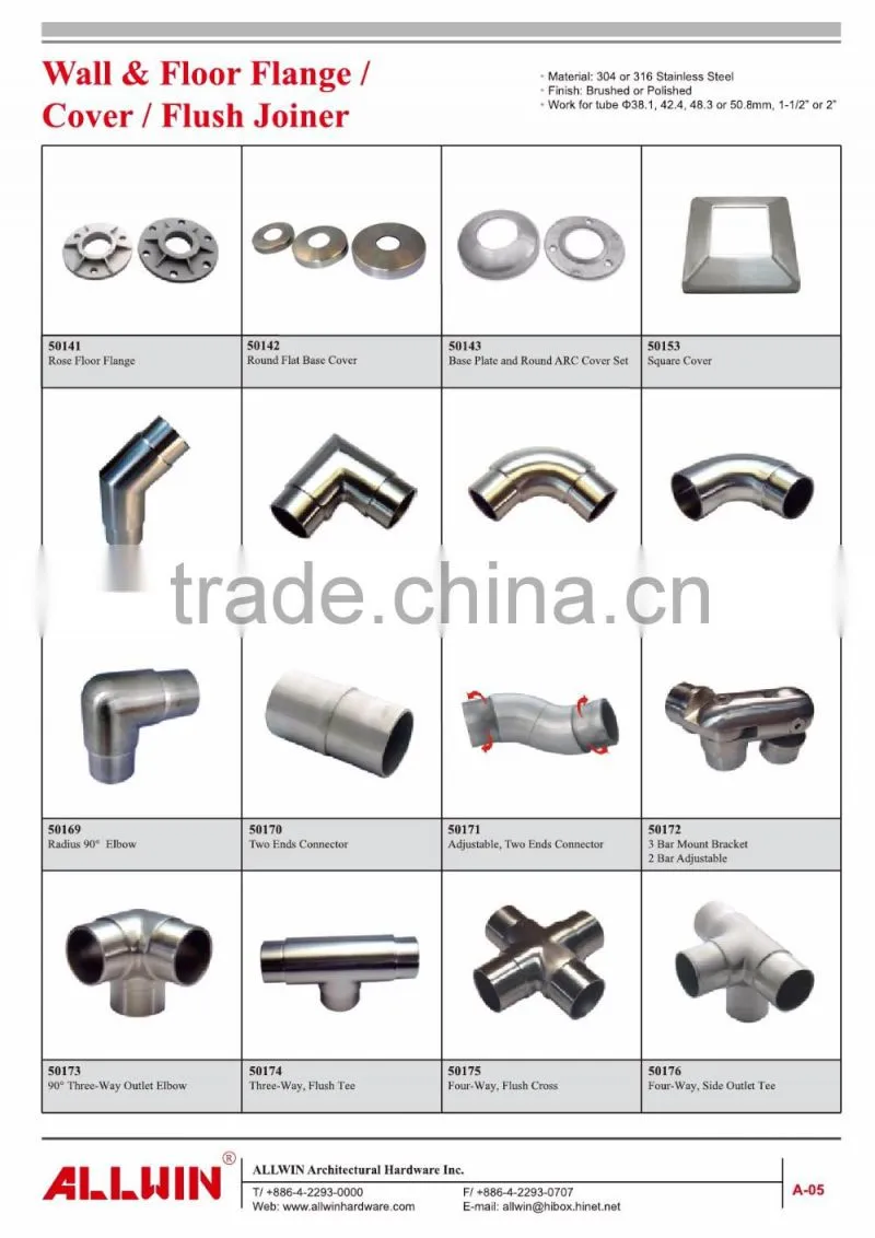Stainless Steel Vertical 90 Degree Slot Tube Connector