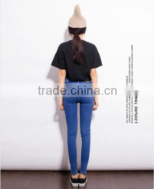 Fashion Casual Women Brand Vintage High Waist Skinny Denim Jeans Slim Ripped Pencil Jeans Hole Pants Female Sexy Girls Trousers