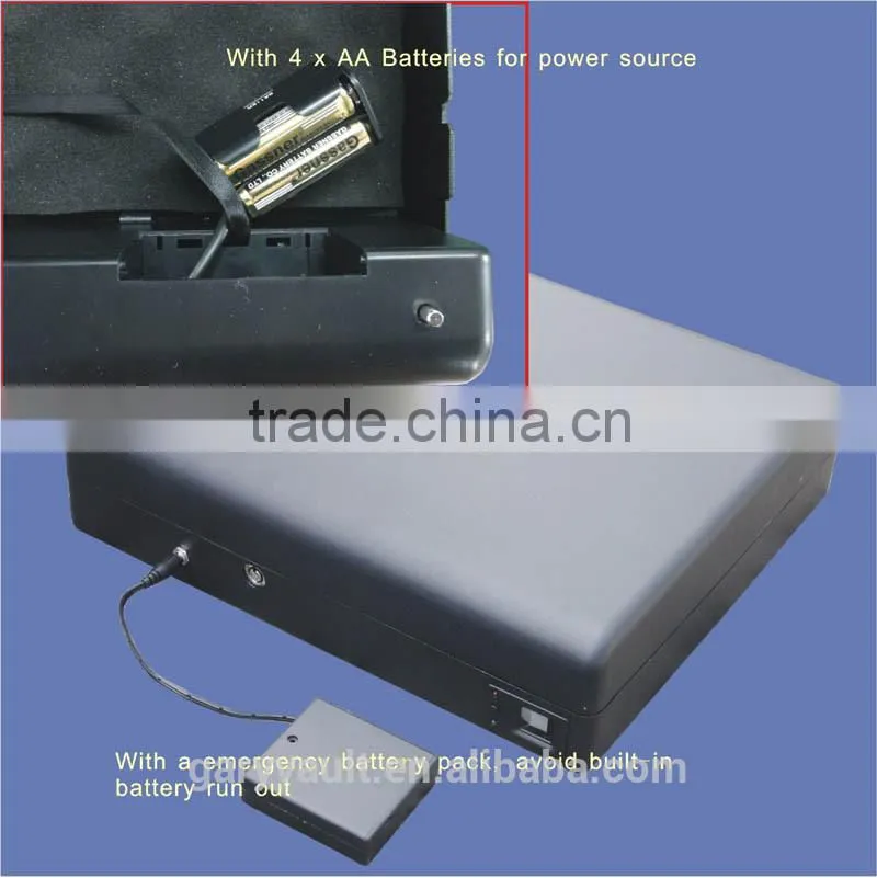 Wholesale- MO550 Micro Vault Biometric Fingerprint Car Gun Pistol Office A4 Papers Document File Storage Safe Box / Gun Vault