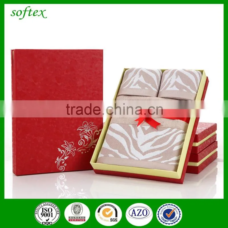 zebra bamboo face towel bath Towel Gift Box Sets in gift box