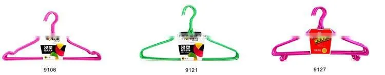 non slip pe coated metal kids short clothes hanger