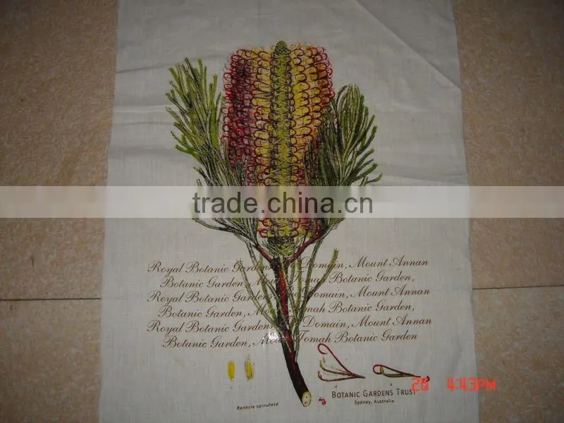 2015 new fashion cotton /linen tea towels for home decoration ,cheap promotional gift in high quality red flower -31