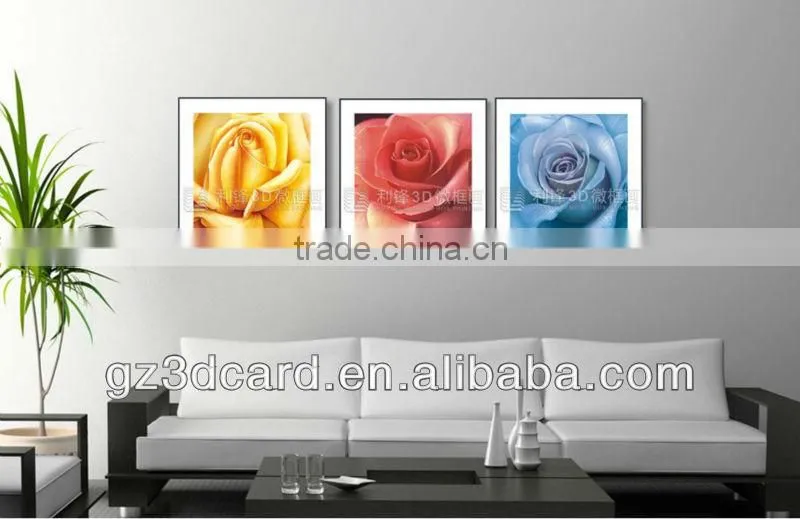 PS lenticular 3D framed Picture of strong effect