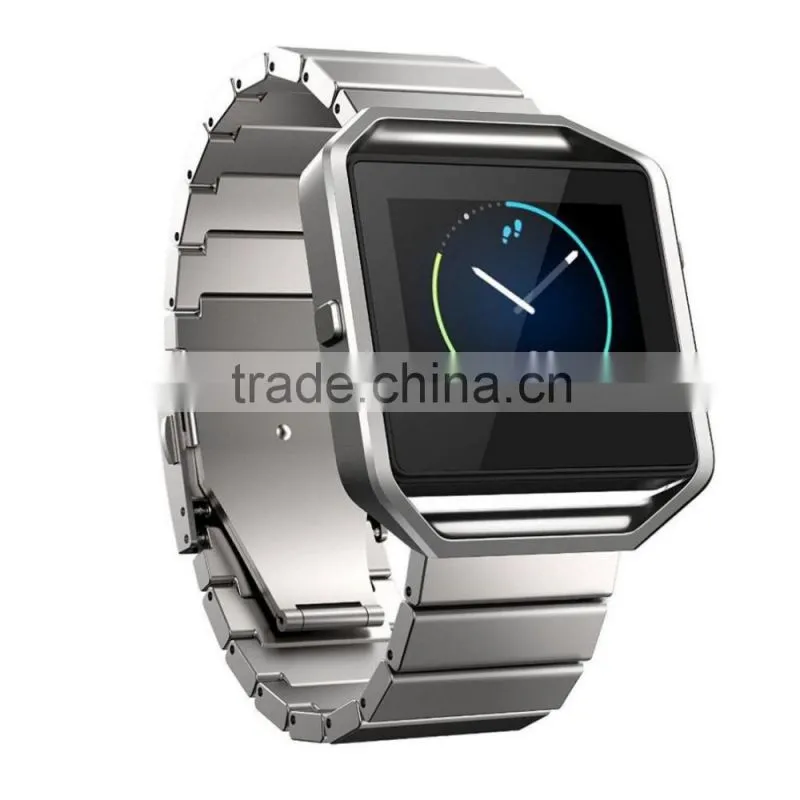 Luxury Stailess Steel Strap For Fitbit Blaze Smart Watch Band link Bracelet