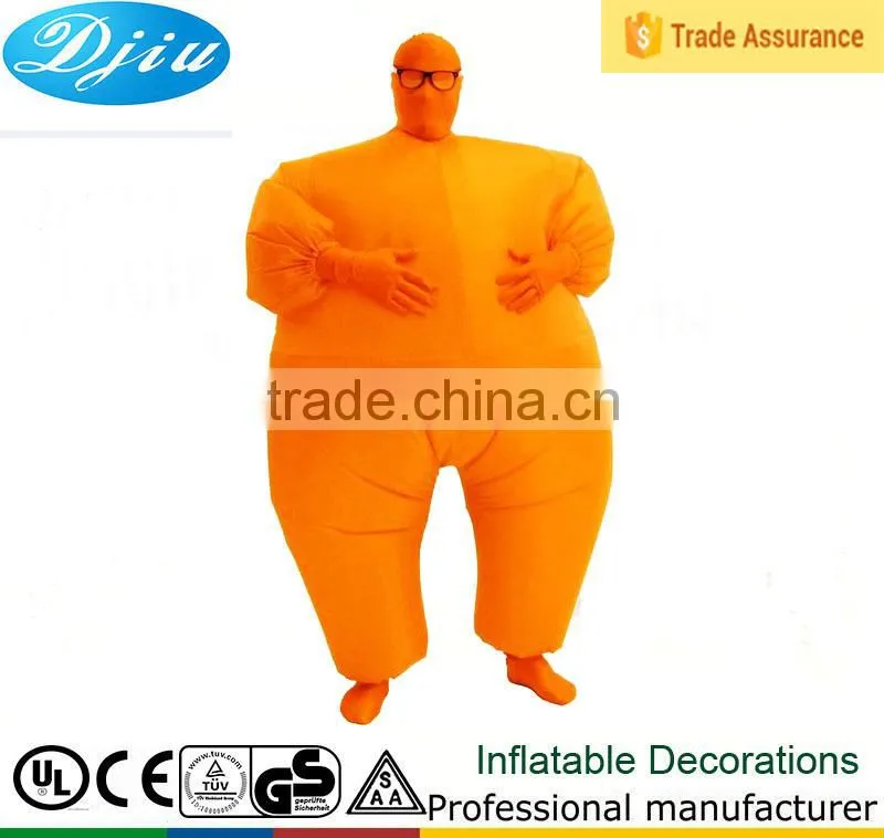 DJ-CO-160 Inflatable Suit Funny Colorful Halloween Costume Orange jumpsuit