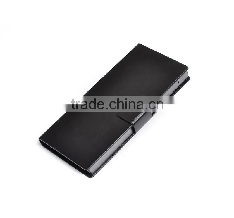 2015 black/yellow/brown colors free real capacity best quality power bank charger with pu cover