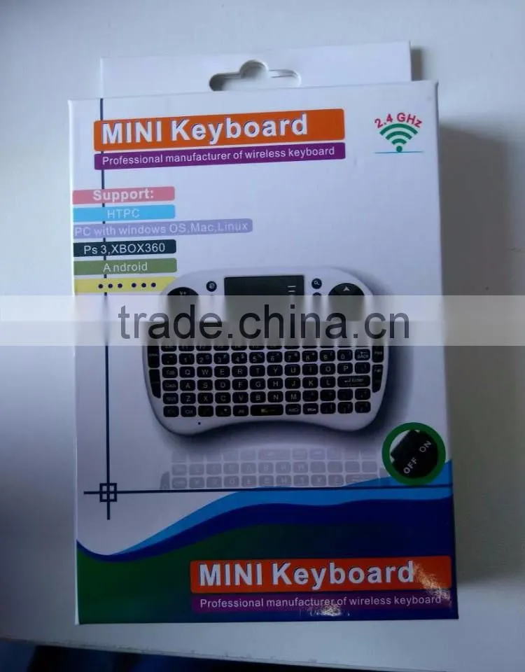 Dongguan Wholesale Mini i8 Fly Air Mouse i8 2.4g wireless mini keyboard For PC Notebook Android TV Box
