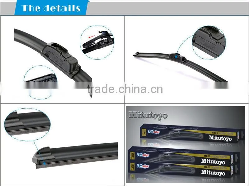popular flat wiper blade, wiper blade rubber strip , banana wiper blade S850