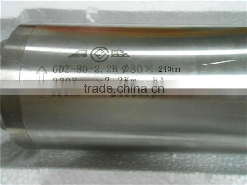 GDZ80-2.2B 4 bearing(220V) Toauto 2.2 kw cnc motor spindle 24000rpm