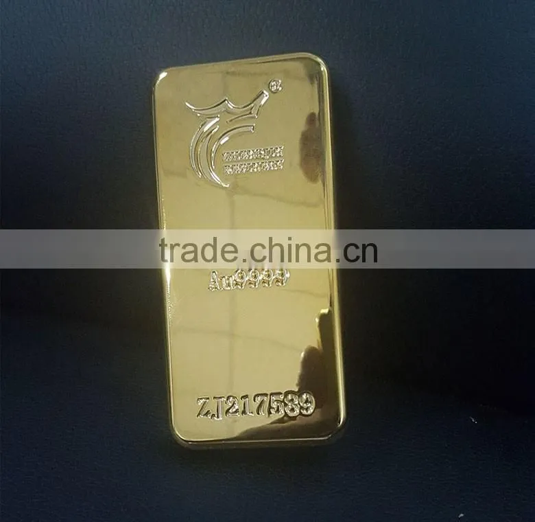 Wholesale 6000MAH portable gold bar power bank