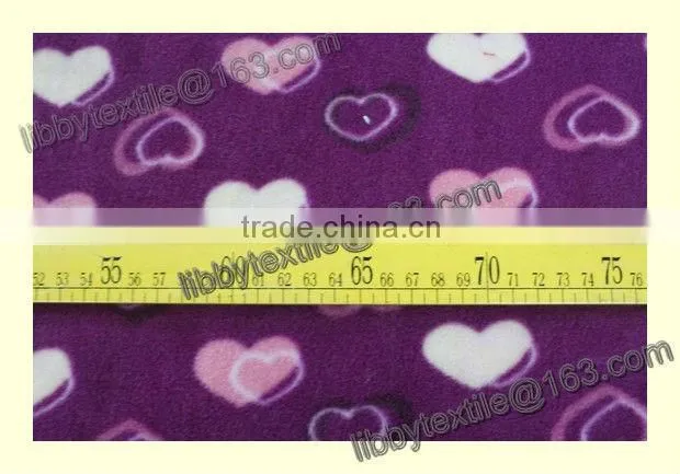 100% polyester printed polar fleece fabric for garment