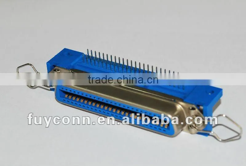Centronics Champ PCB Mounting Right Angle Connector Female Receptacle with bail clip