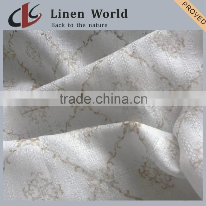 20s*14s High Quality Printed Linen Viscose Interwoven Fabric