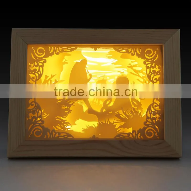 Led 10inch ghost shadow frame light led gift 10inch led digital photo frame light