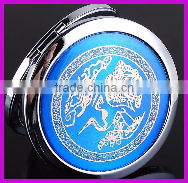 New folding enamel cosmetic mirror with customized logo