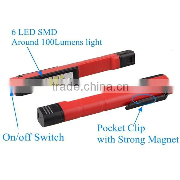LED Pocket Pen Work Light with Powerful Rotating Magnetic Base