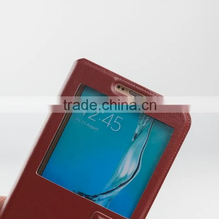 Flip PU mobile case leather phone shell case general any models Universal cell phone case for huawei p8 lite