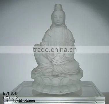 Factory Wholesale Crystal/ Western Transparent Jade Buddha Statue